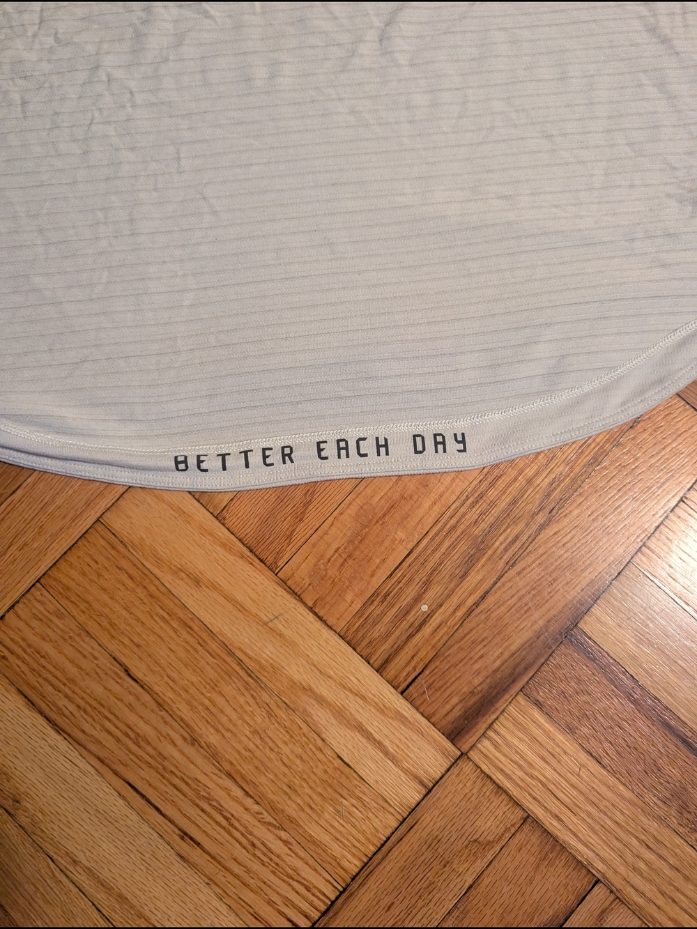 lululemon athletica "BETTER EACH DAY" Light Gray Striped Men's Tank Top - Picture 3 of 3